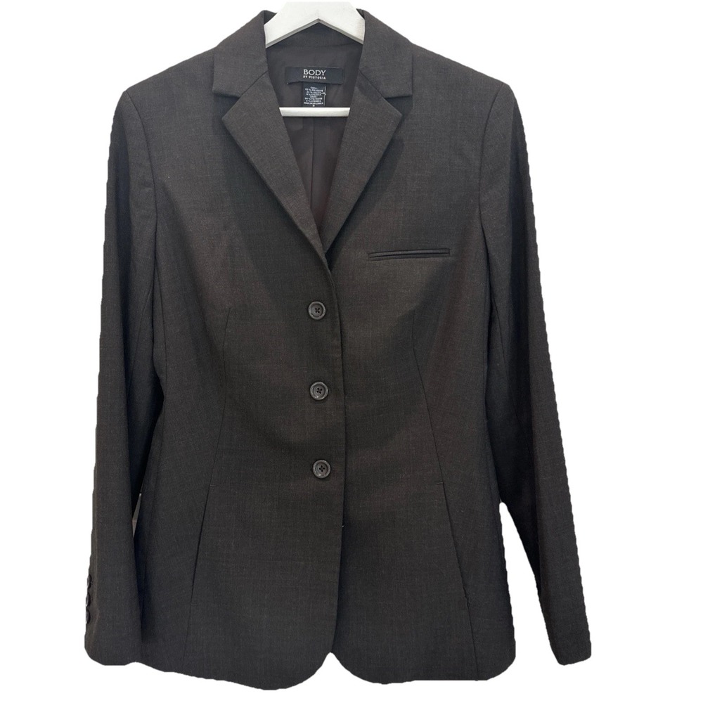 Body By Vitoria Brown Blazer Jacket Size 8 Corporate Chic